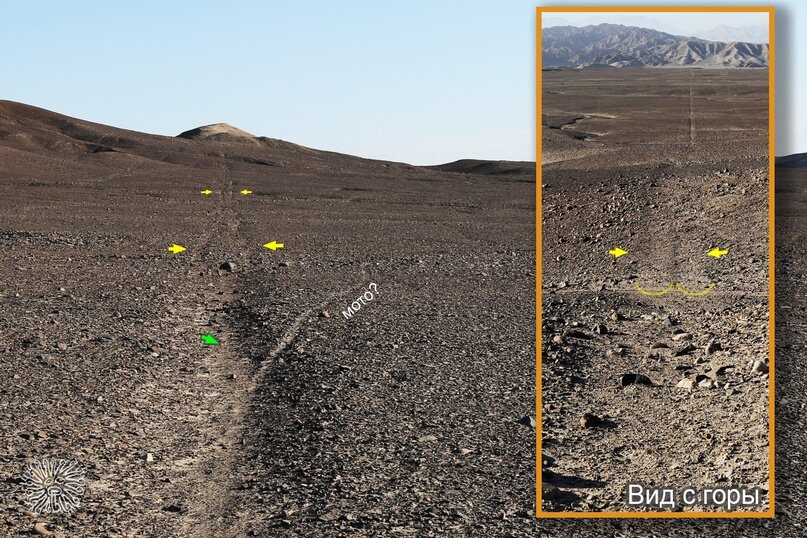 Рис.U2.1. Двойная составляющая в тонкой линии Наска.