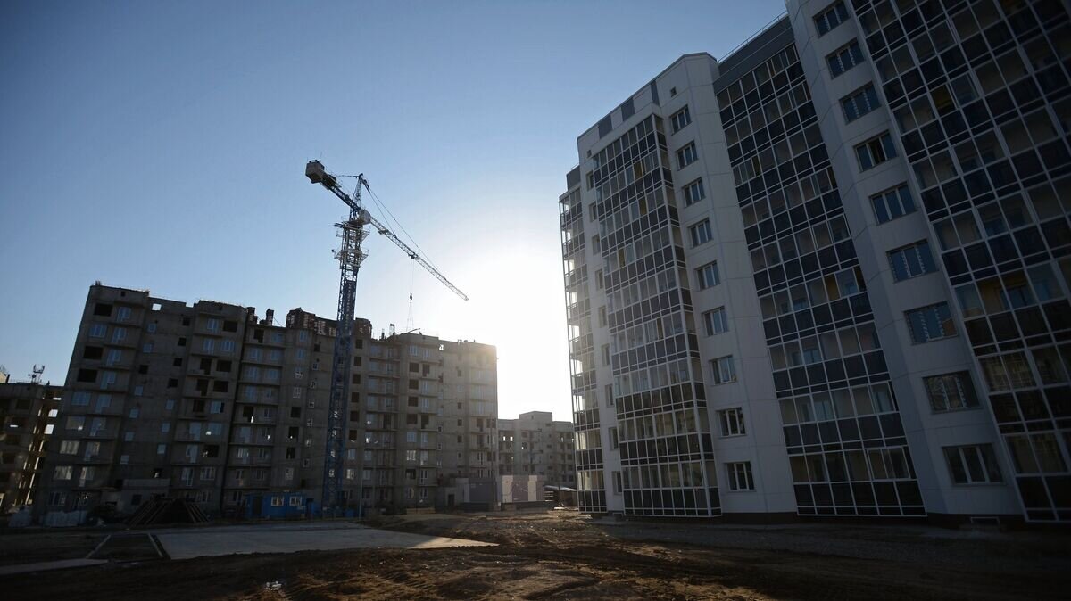    Строительство домов в городе Циолковский Амурской области© РИА Новости / Сергей Мамонтов