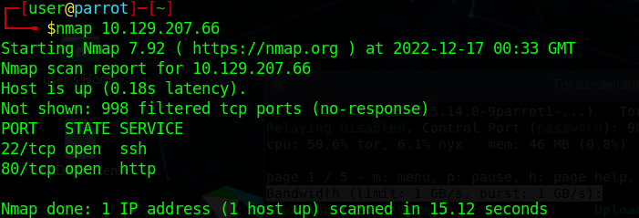 Вывод nmap