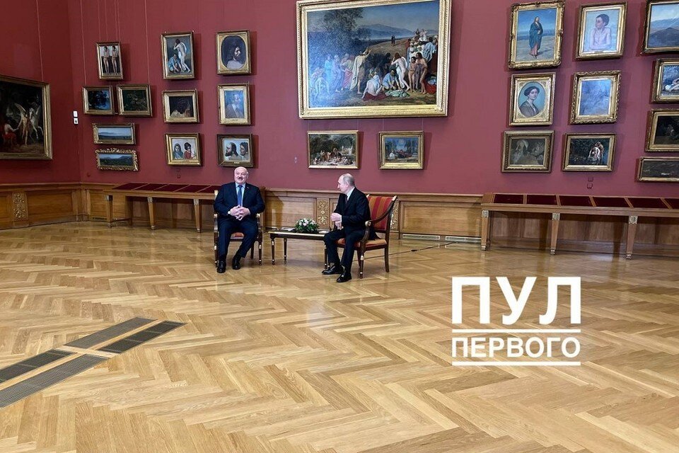     Лукашенко и Путин 27 декабря проводят неформальную встречу. Фото: телеграм-канал «Пул Первого»