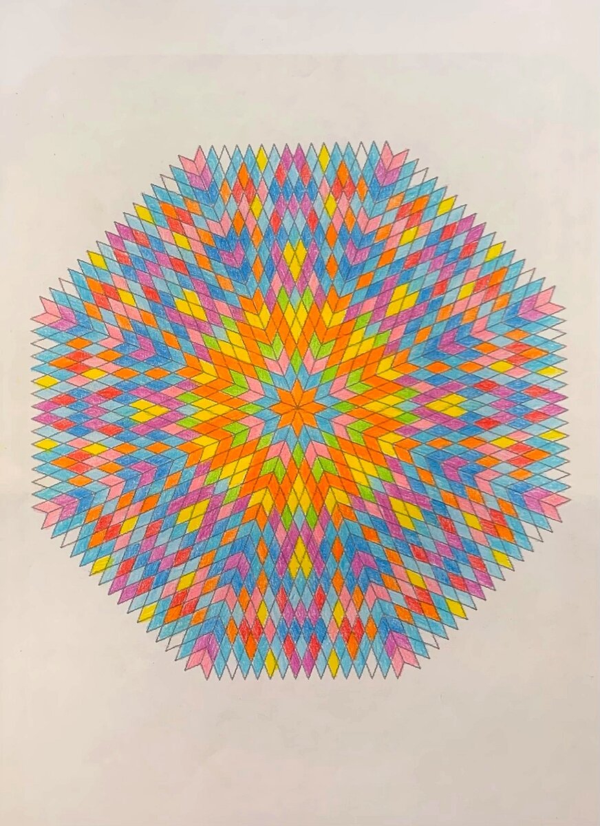 Расчётная мандала "Март 2023", её рассчитали в ручную. Благодарю за это Майю Якимчеву из моей команды онлайн-школы "Планета мандал". 