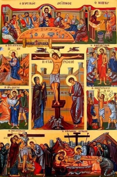 Икона евангельских событий Страстной Седмицы
