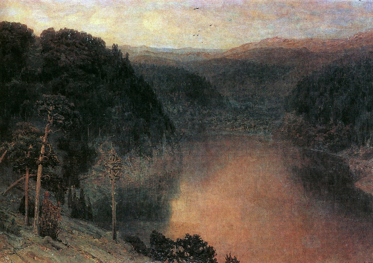 "Горное озеро. Урал", 1892 Холст, масло. Васнецов Аполлинарий Михайлович