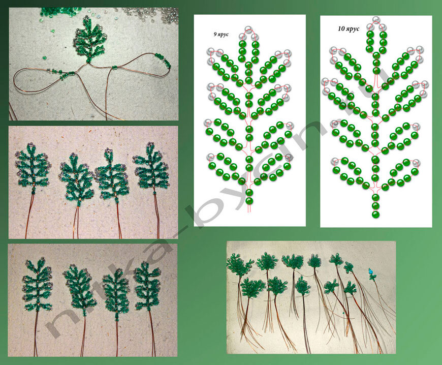 Деревья из бисера - схемы плетения, мастер-класс для начинающих с фото идеями