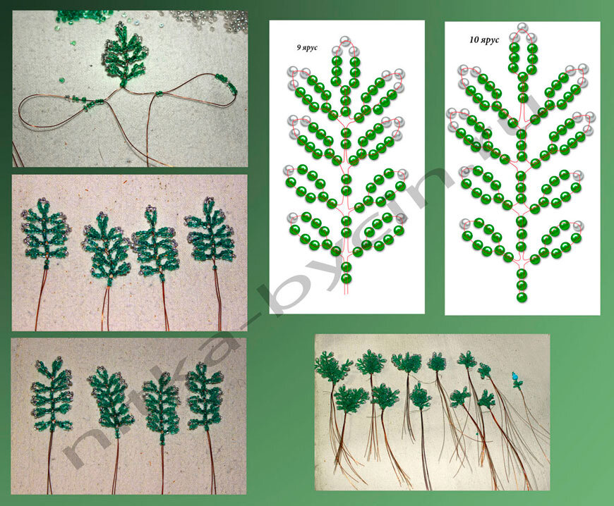 Увлекательное плетение бисером: изготавливаем деревья (34 фото)