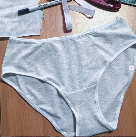 Эти трусики я шила из кулирной ткани с лайкрой