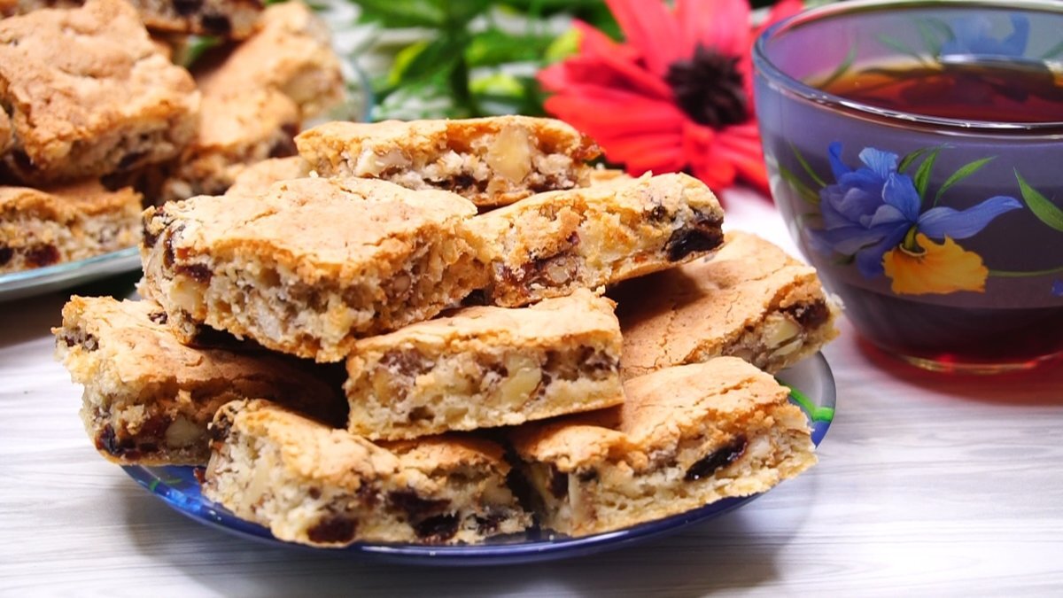 Домашнее печенья с изюмом и орехами🍓🍓🍓🍓🍓🍓🍓🍓🍓Два простых и быстрых  рецепта. | Домашняя кухня Натали | Дзен