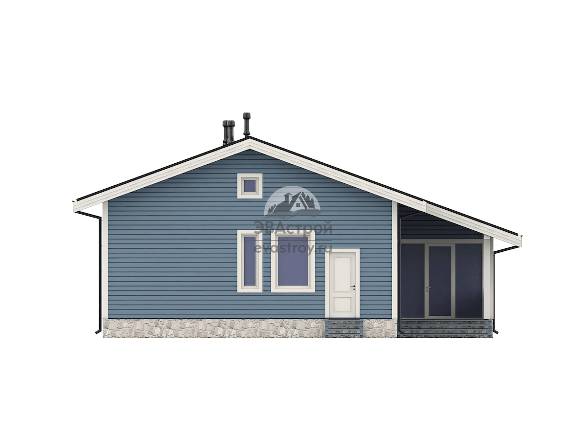 Проект одноэтажного дома 139 м2 из деревянного каркаса в Финском стиле - 106-31