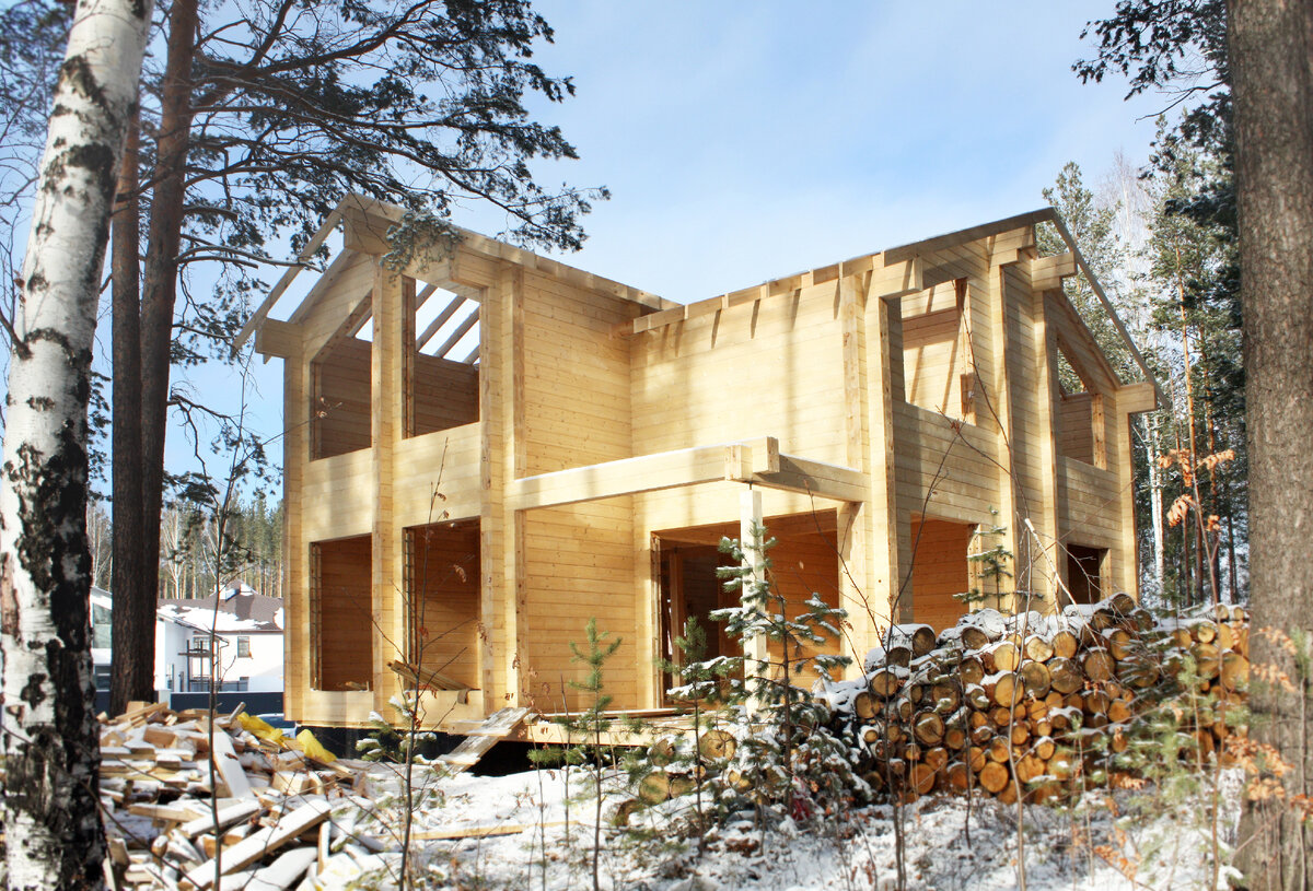 Строительство дома из клееного бруса от АСК DOMOY