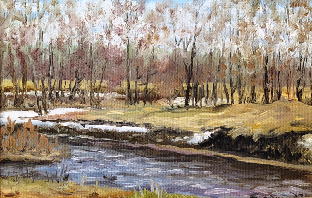 Фотография картины Д. Бородкина "Аромат весны" (из открытых источников)
