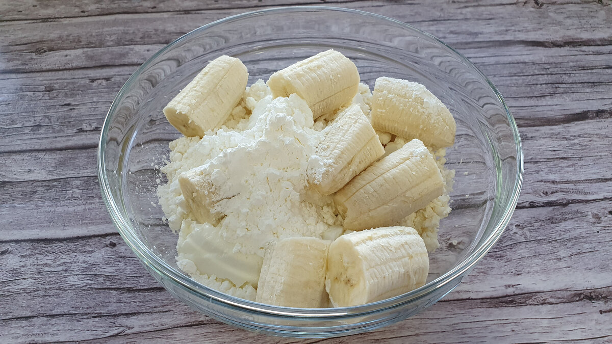 Конфеты из творога и банана