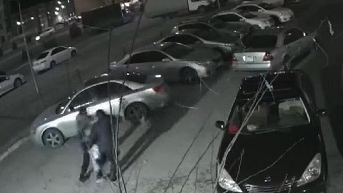    Девушку садят в машину в Актау:Telegram/halyqstan