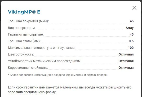 Информация с официального сайта МеталлПрофиль