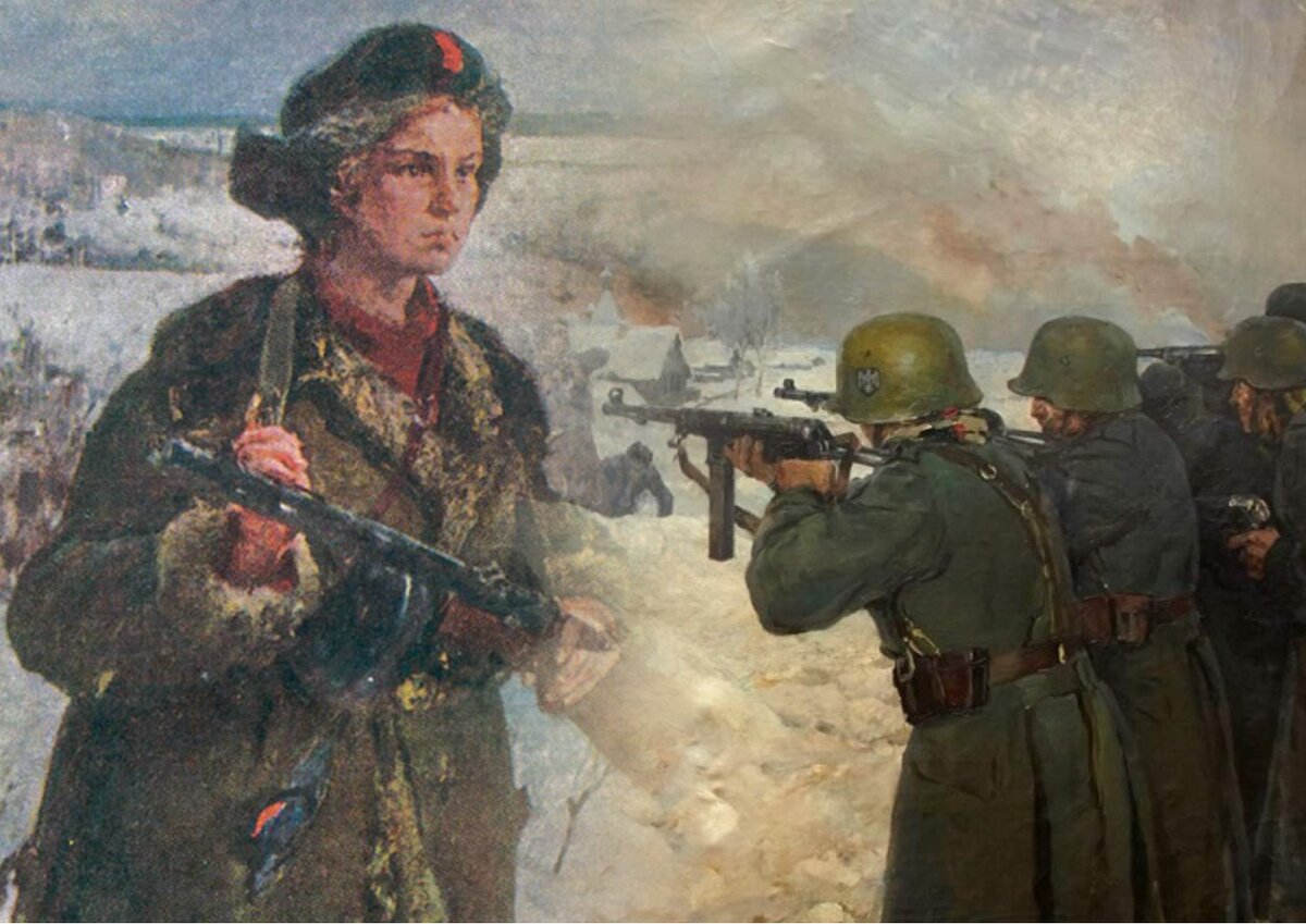 замученные партизанки. лейли азолина и зоя космодемьянская. владимир серов расстрел картина. замученные партизанки. эрмлер она защищает родину.