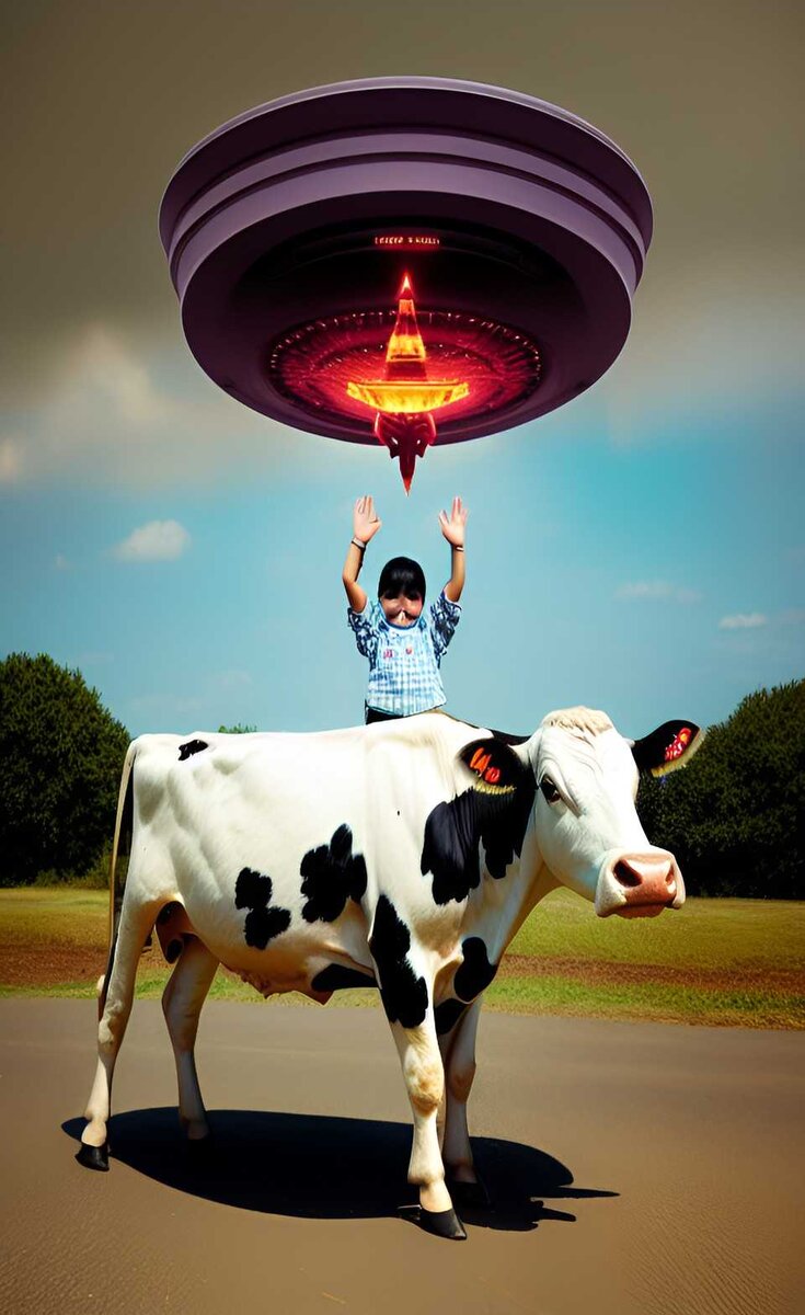 Коровы поклонятся инопланетянам