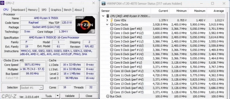  📷    Разгон Ryzen 9 7950X3D с помощью ECLK. Источник изображения: YouTube / SkatterBencher