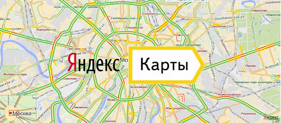 Карта с реальным изображением улиц