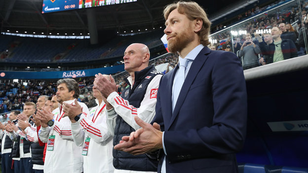    Тренерский штаб сборной России.Александр Федоров