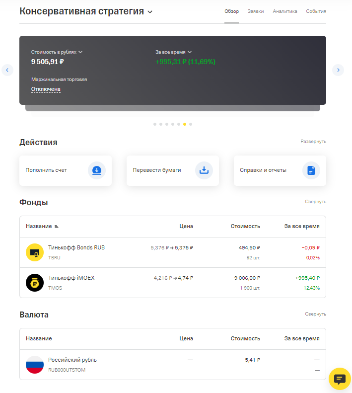 Мой консервативный портфель на 03.04.2023 г.