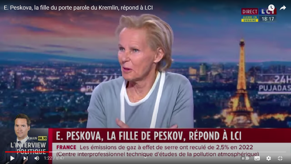 Кристин Окрен. Скриншот передачи с канала LCI  в YouTube.