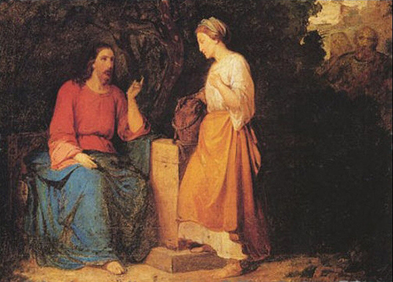 В.П.Верещагин "Иисус и самарянка", 1860, Государственный Русский музей, Санкт-Петербург