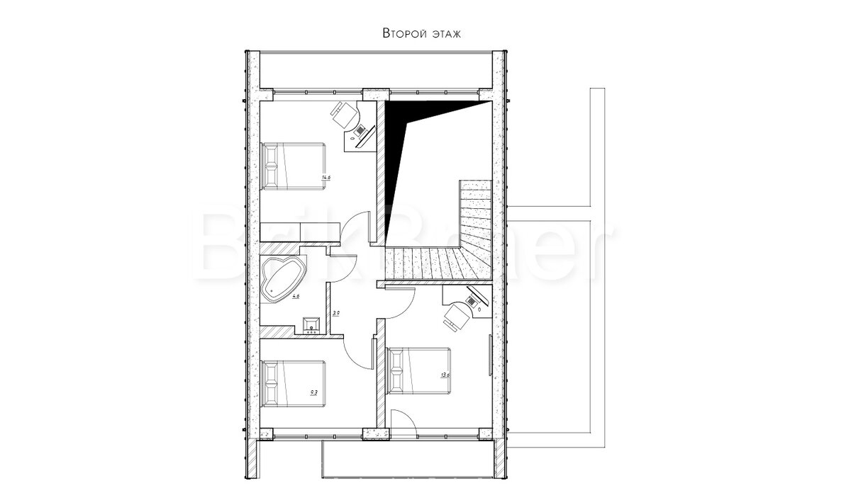 Проект двухэтажного дома 220 м2 | BrikBraer | Проектирование и  строительство домов | Дзен