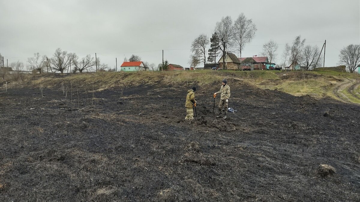 Поисковые работы у деревни