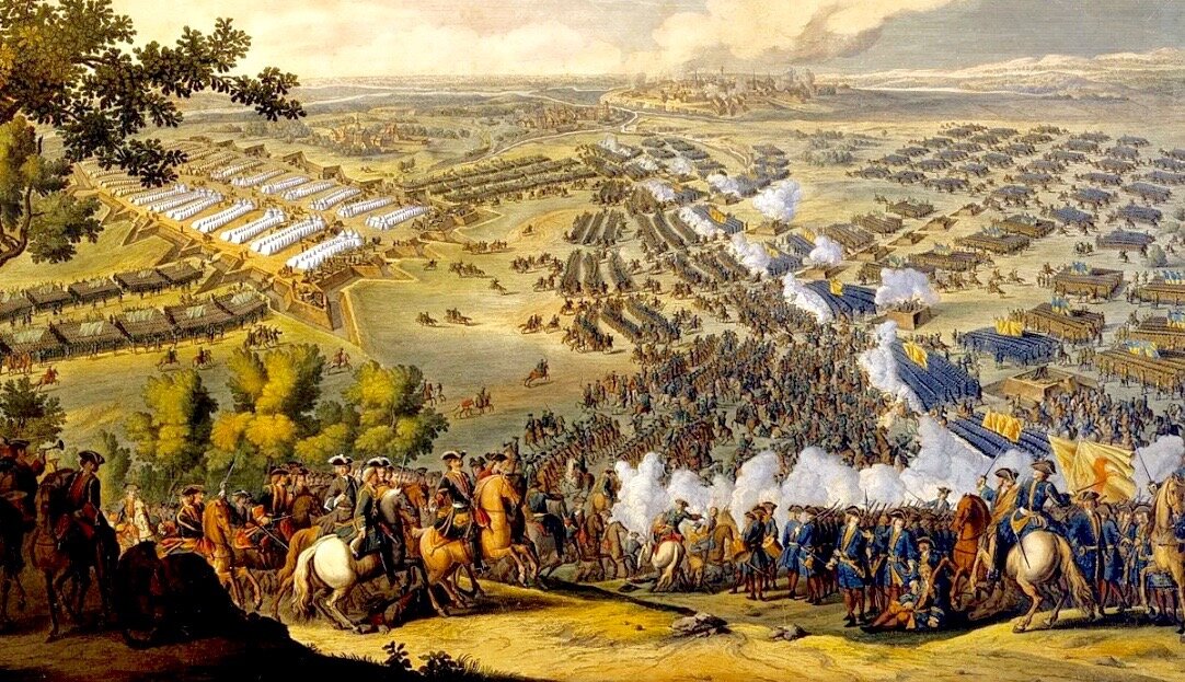 "Полтавская битва" / Денис Мартен 1726 год.