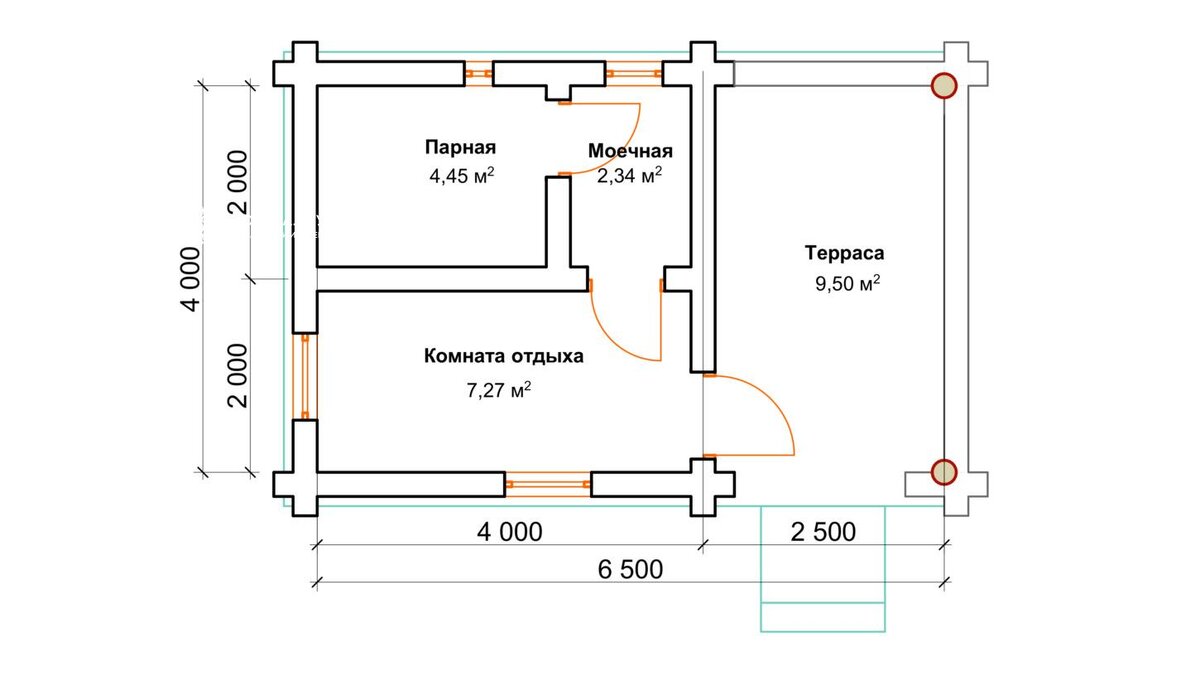 Баня 4,5х4,5 из бревна Цена от 609 т.р. Нижний Новгород
