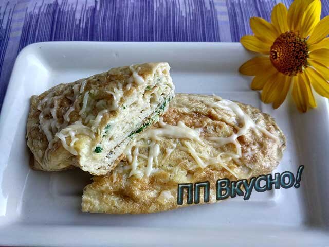 рулет с сыром и зеленью