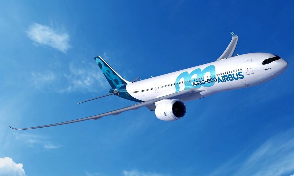 Ещё не существующий Airbus A330-800neo (будет оснащаться двигателями Rolls-Royce), макет