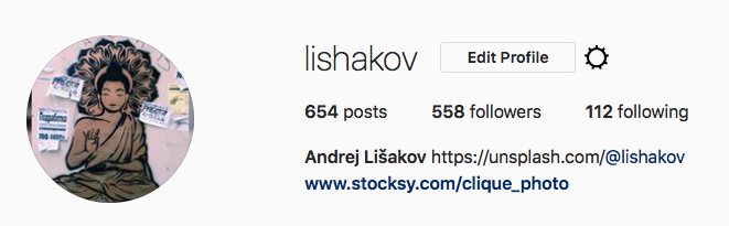 так скромно выглядит мой инстаграм. Всего на момент написания статьи - 112 человек, чей контент мне интересен.