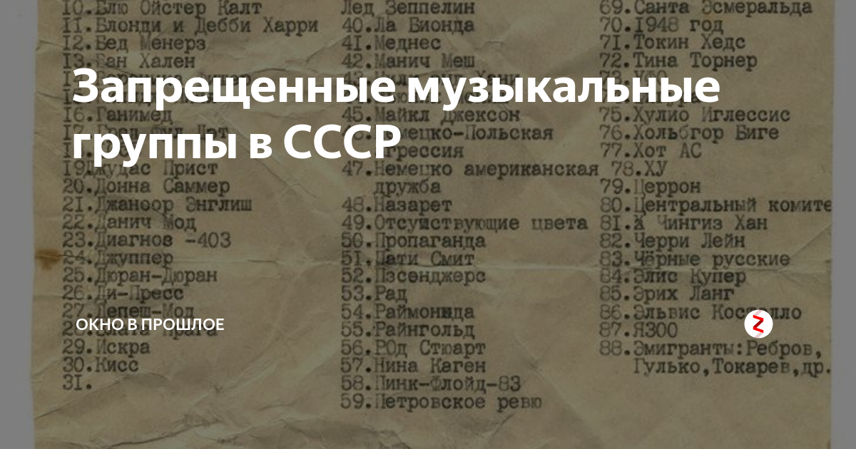 Список 80 х поп. Перечень запрещенных рок групп СССР. Список запрещённых групп в СССР. Запрещенные в СССР музыкальные группы. Список запрещенный песен в СССР.