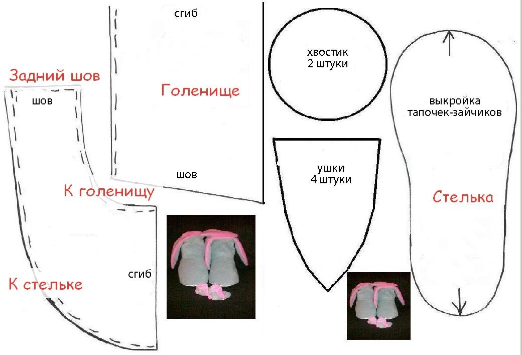 Выкройка и пошив сапожков своими руками