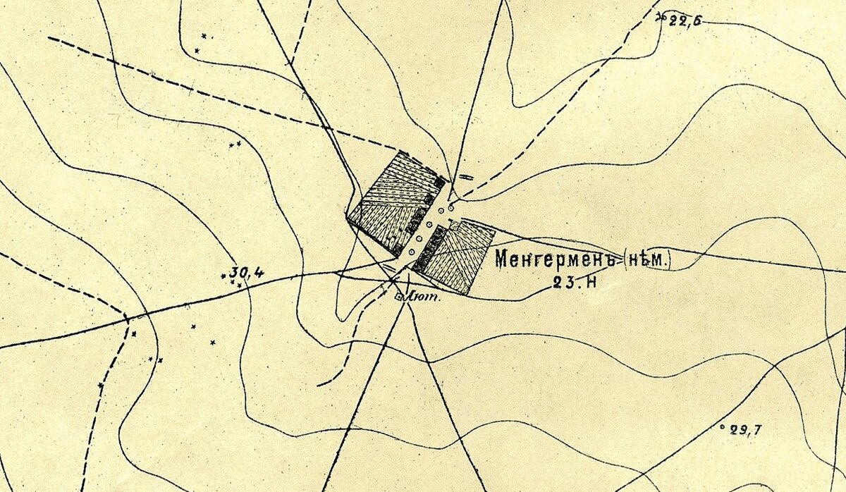 Карта 1896 года. Лоховки нет, пока только Менгермен Немецкий