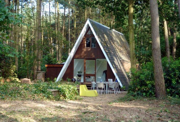 Треугольный А дом шалаш А-образной формы — проект, цена, A-frame house, два проекта — Д