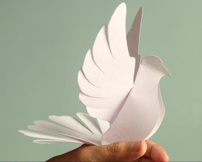 Как сделать голубя из бумаги #оригами How to make a pigeon out of paper #origami