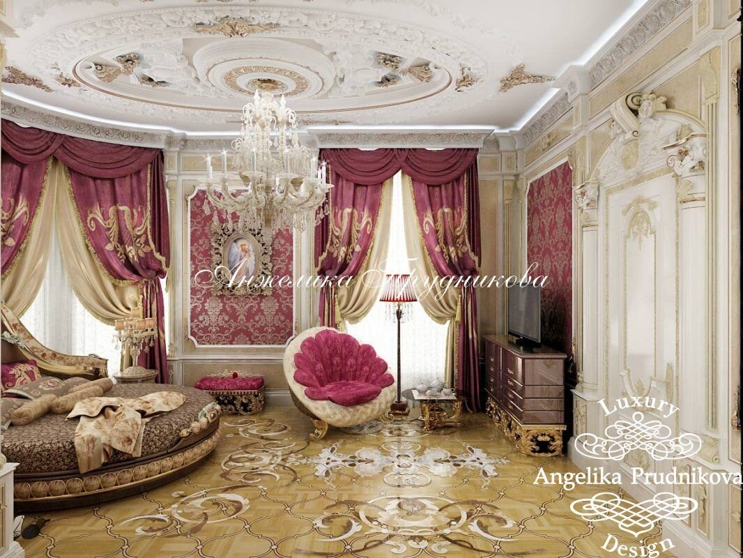 На фото: Стиль барокко в интерьере особняка на Осташковском шоссе