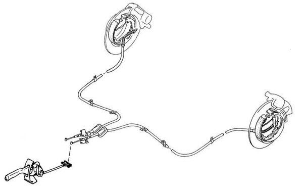 Стояночный тормоз с тросовым приводом