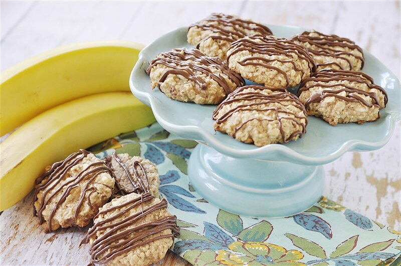 Ингредиенты для «Овсяное печенье с бананом, яблоками, корицей»: