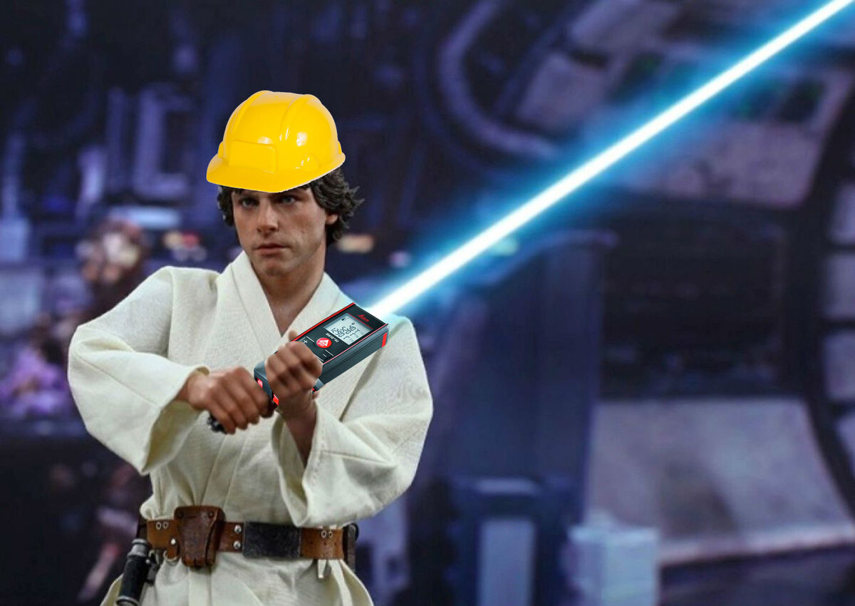 Если бы Люк работал архитектором, у него была бы самая крутая лазерная рулетка