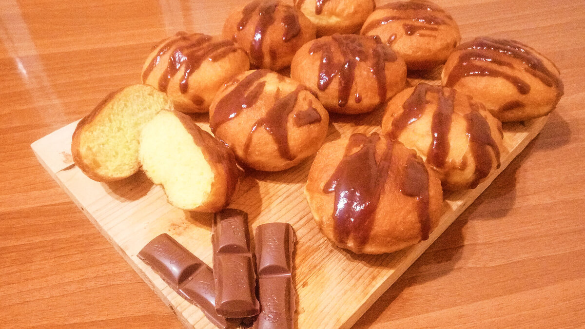 Сдобные пончики из дрожжевого теста...