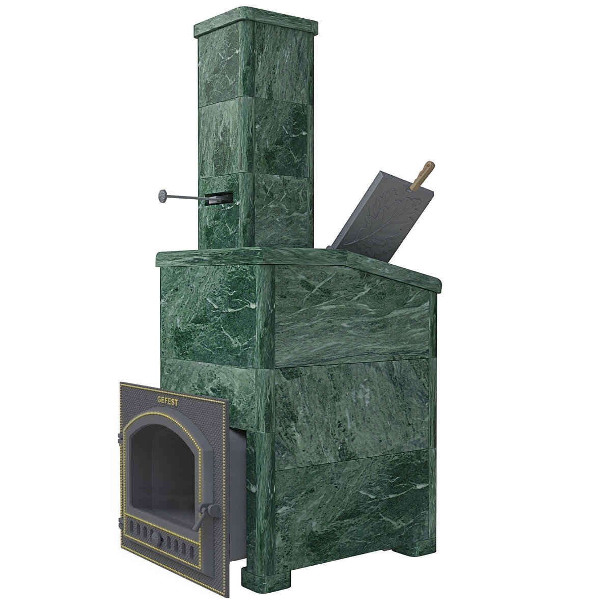 Печь GEFEST в облицовке.