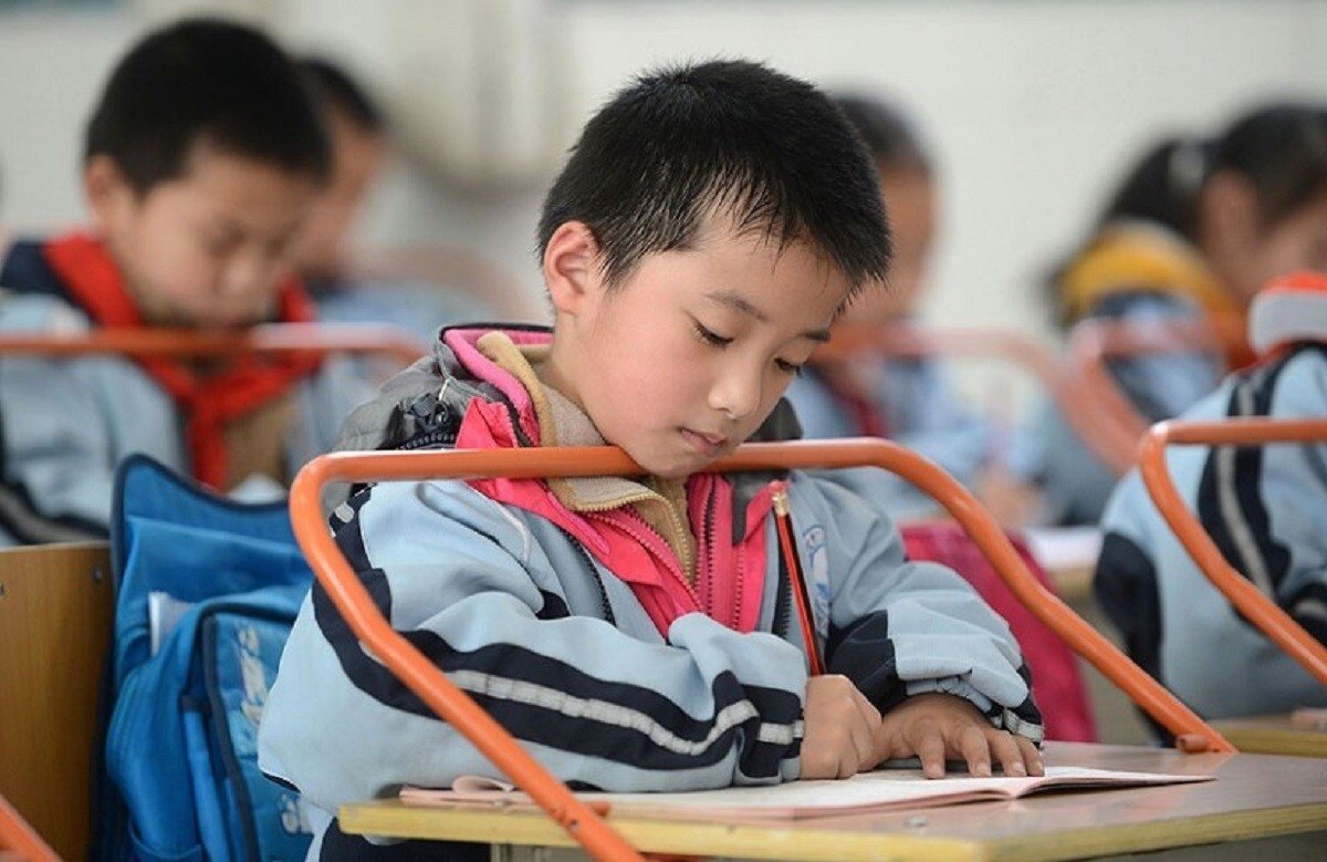 Китайские школьники осанка