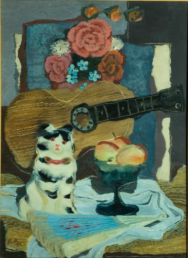Владимир Лебедев. Гитара с игрушечной кошкой. 