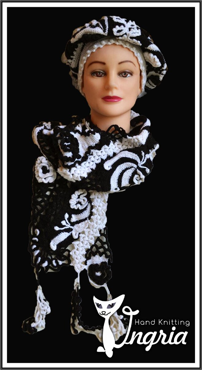 Берет  шарф Отражения