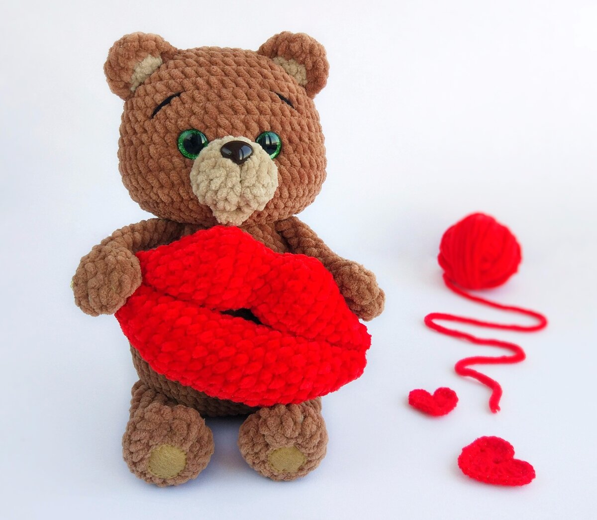 Губки из плюшевой пряжи. Фото мое @goozell_toys