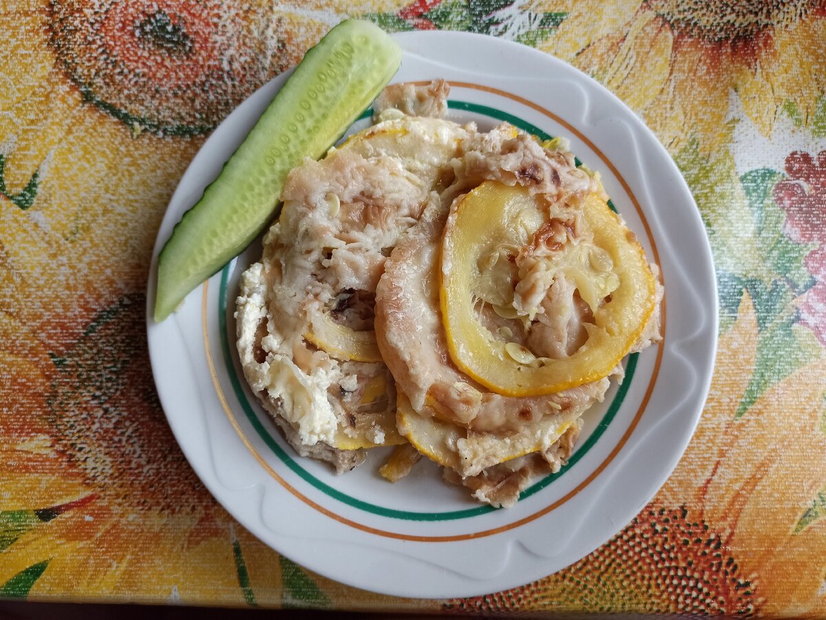 Фото автора. Завтракаем кабачками