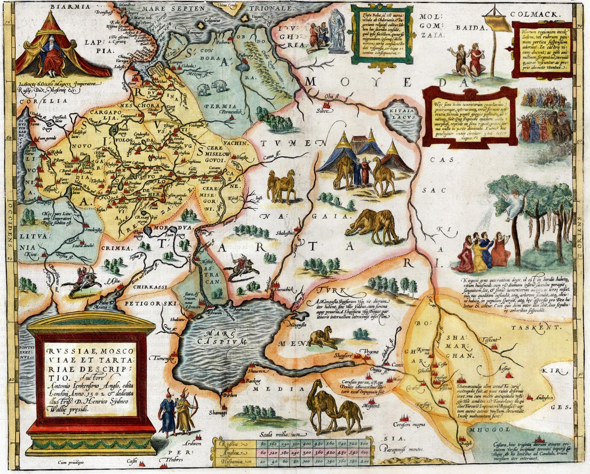 Карта России. Антонио Дженкинс, 1562 г.