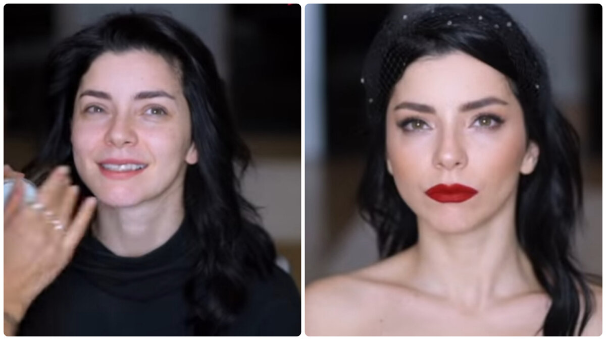 Без макияжа vs с макияжем